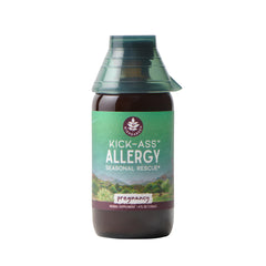 WishGarden Kick-Ass Allergy for Pregnancy bottle with plant-based formula for seasonal irritants.