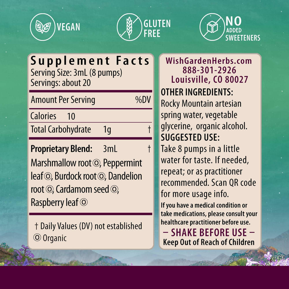 WishGarden Morning Sickness bottle cap for convenient dosing.