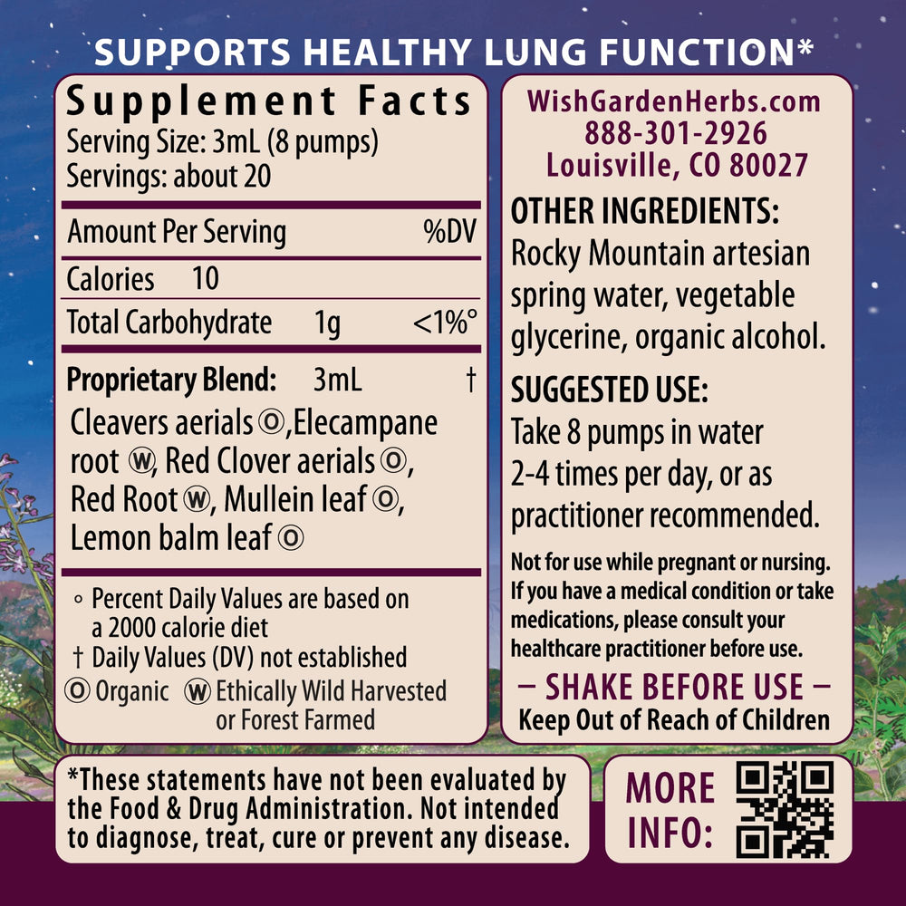 WishGarden Respiratory Strength drops shown for precise 3 mL dosing