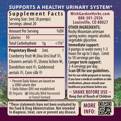 WishGarden Urinary Strength tincture dropper ready for quick urinary support