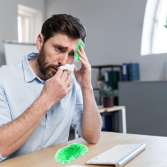 Woanger Boo Boo Ice Pack round green is reusable and easy to clean.