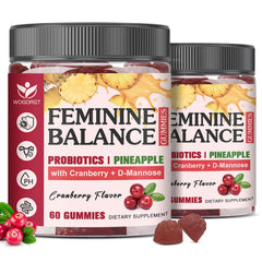 WOGORGT Feminine Balance Gummies bottle for daily pH balance support.