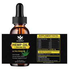 WOGORGT Hemp Oil bottle pour demonstrates simple daily use