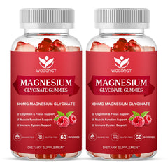 WOGORGT Magnesium Glycinate Gummies bottle front for daily relaxation support