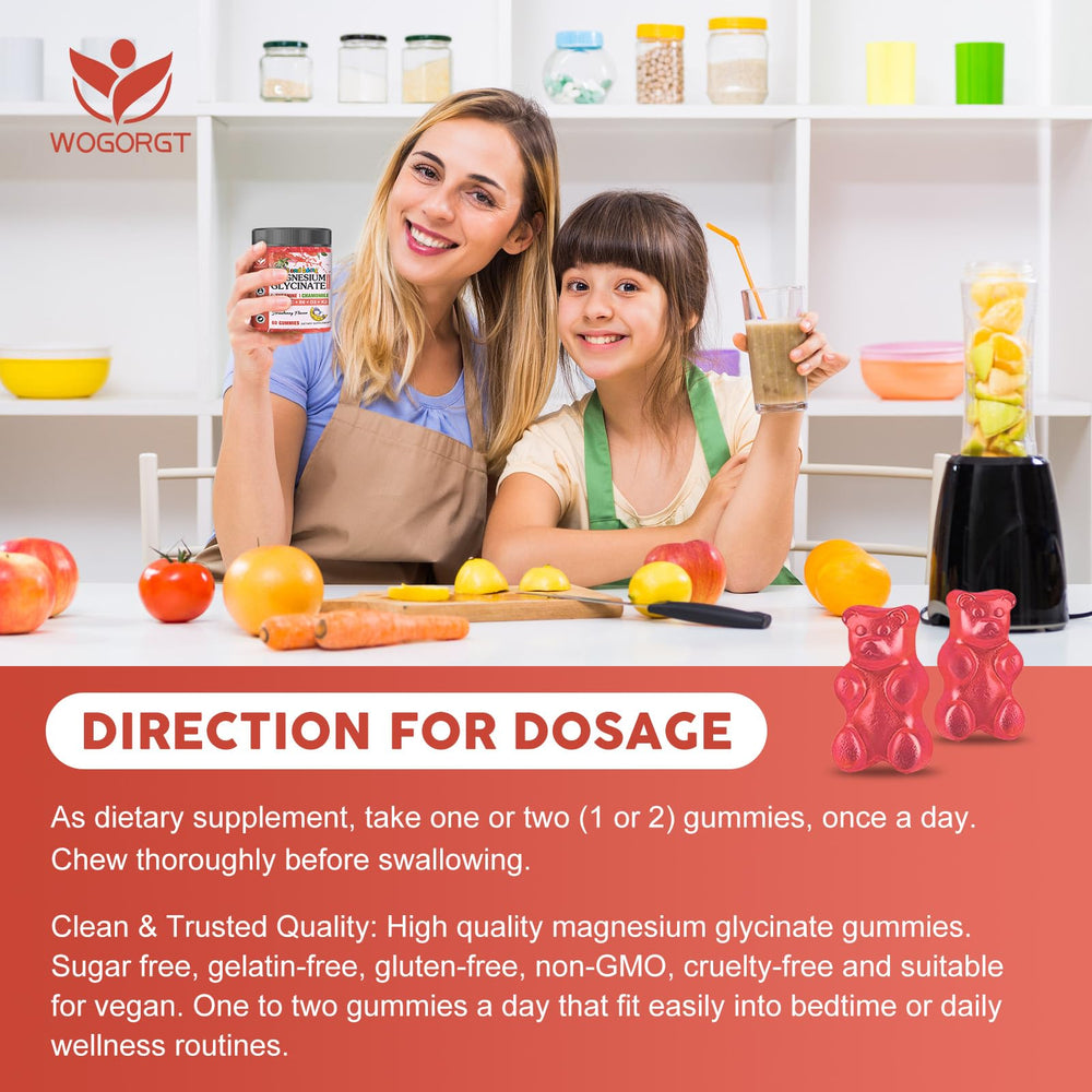 WOGORGT ingredients label emphasizes D3, K2 and calcium support