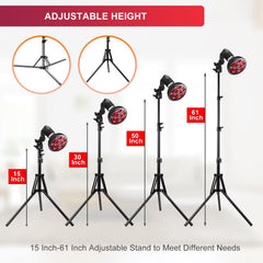 Wolezek LED red light lamp dual-wavelength LEDs offer versatile options.