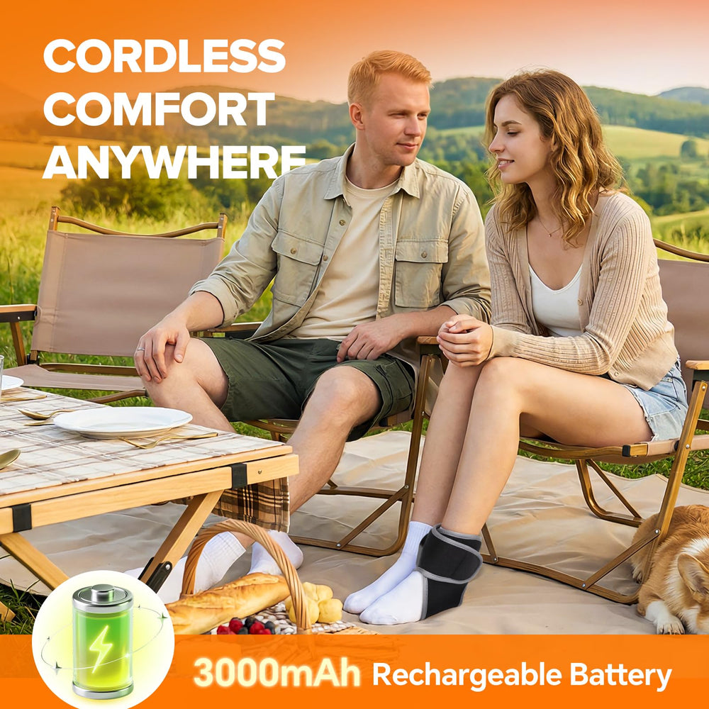 WoloyHeatie 3000mAh battery graphic supports cordless use all day.