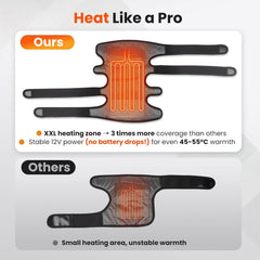 WoloyHeatie quad-motor vibration delivers targeted massaging on the knee area.