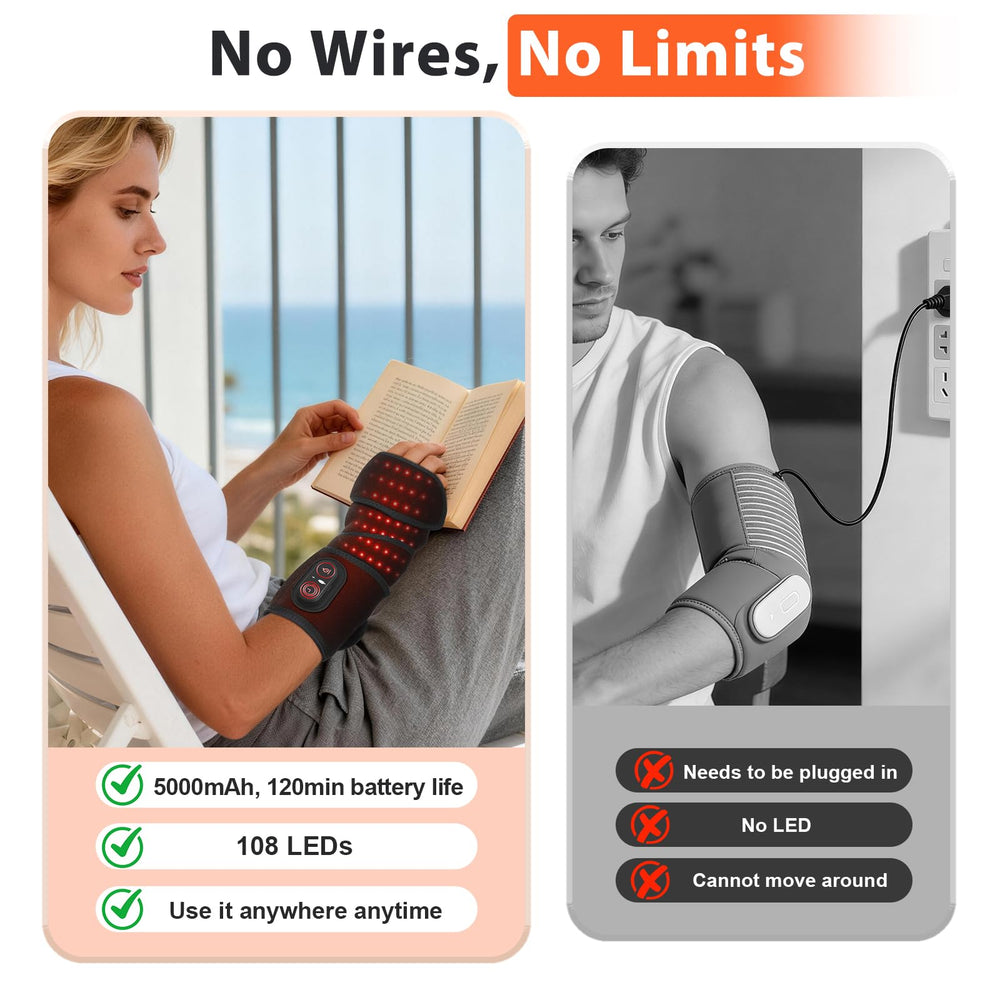 WoloyHeatie three heat settings arm wrap for customizable comfort and warmth.