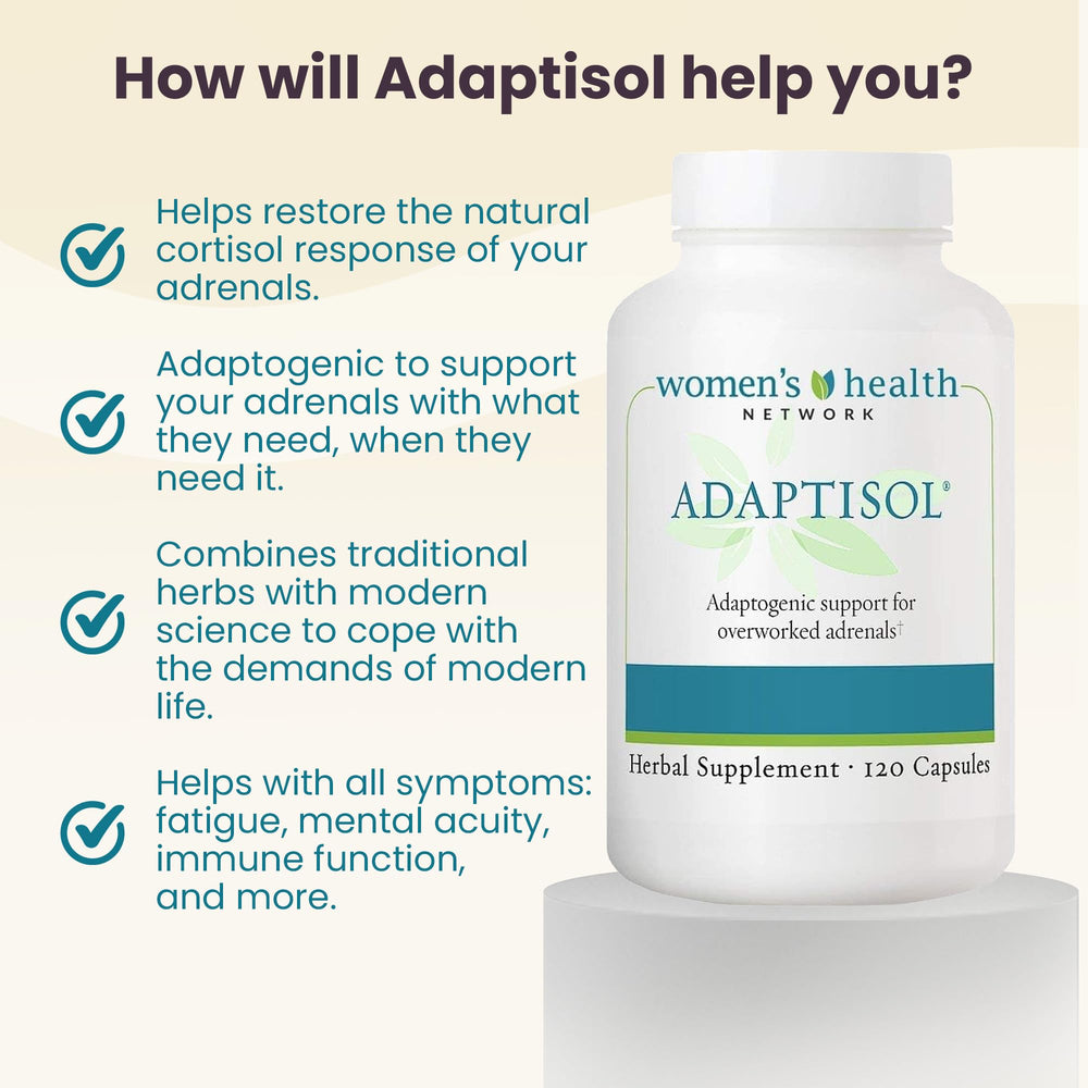 Adaptisol bottle label close-up highlighting GMP and purity commitments