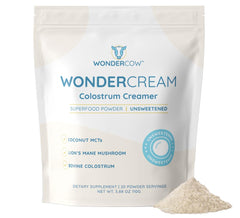WONDERCOW WonderCream being poured into coffee for a creamy, sugar-free boost.