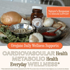 Wooden Spoon Herbs Oregano Daily Wellness onion bulb highlight for immune balance.