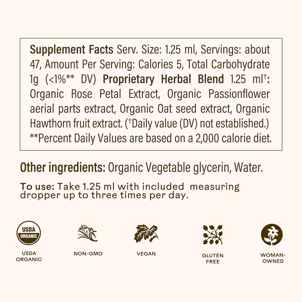 Wooden Spoon Herbs Provence Rose Petal label suggests calming sensory notes