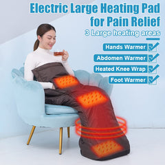 WOOLALA wearable blanket with foot pocket lets you stay warm hands-free while relaxing.