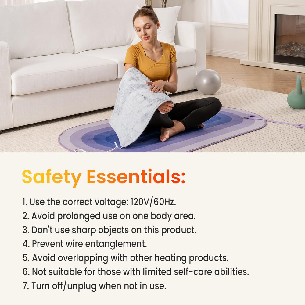 Woomer Heating Pad cramps relief use for comfort.
