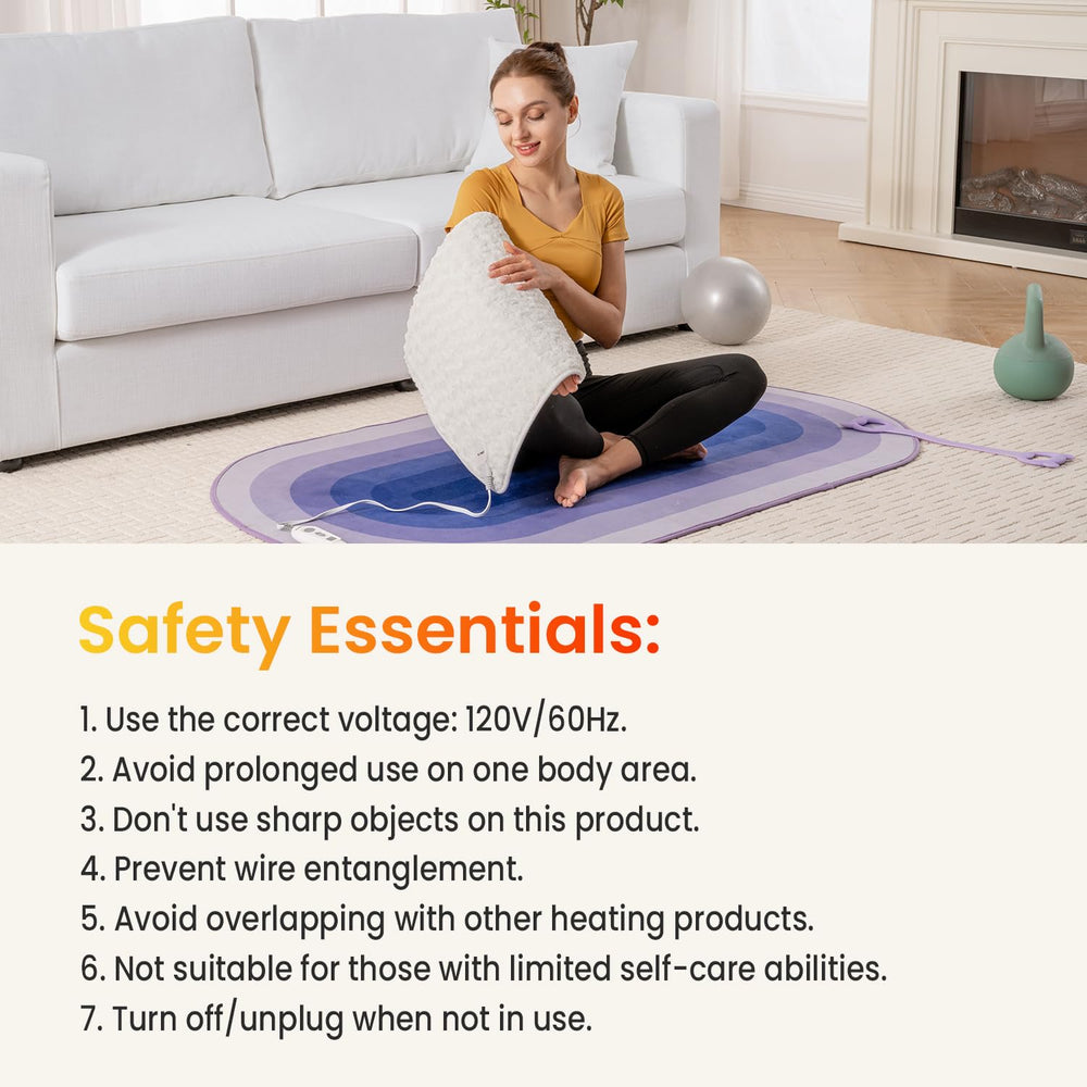 WOOMER floral pattern cover on heating pad and easy care