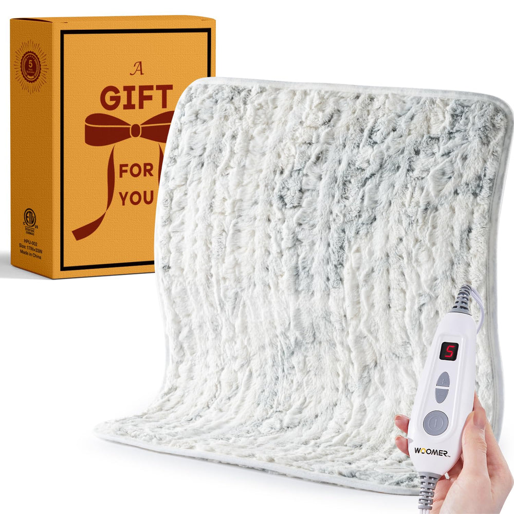 Woomer Heating Pad back-area focus for targeted relief and relaxation.