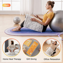 Woomer Heating Pad soft faux-fur cover feels cozy.