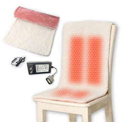 WOOLALA heated seat cushion plush flannel with full coverage for cozy warmth during work
