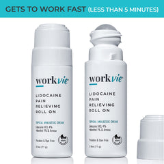 Workvie arnica menthol roll-on cream highlights natural soothing ingredients