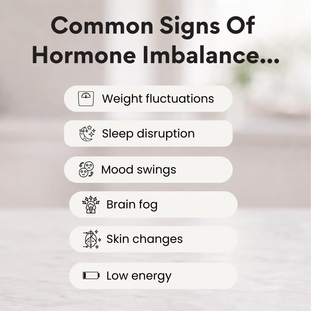 WorthWell Simply Balanced bottle with glass conveys natural hormone support