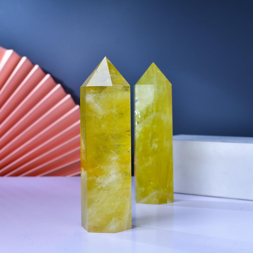 WUYOUSHI Citrine tower gift-ready for crystal lovers and collectors.