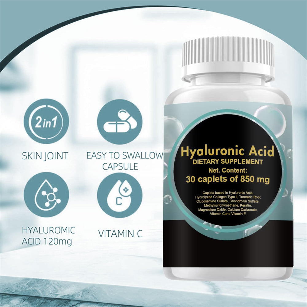 Wuliao Hyaluronic Acid bottle pour illustrating easy daily use