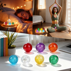 Wulqiiy ambient night light from crystal balls softly glows