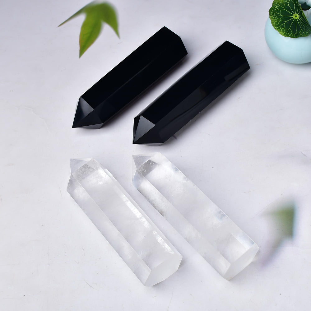 WUYOUSHI chakra balancing quartz tower enhances serene space.