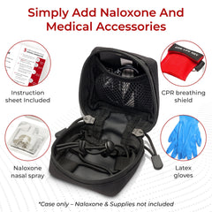 WWILKEN Naloxone pouch mesh pocket for gloves and shields.
