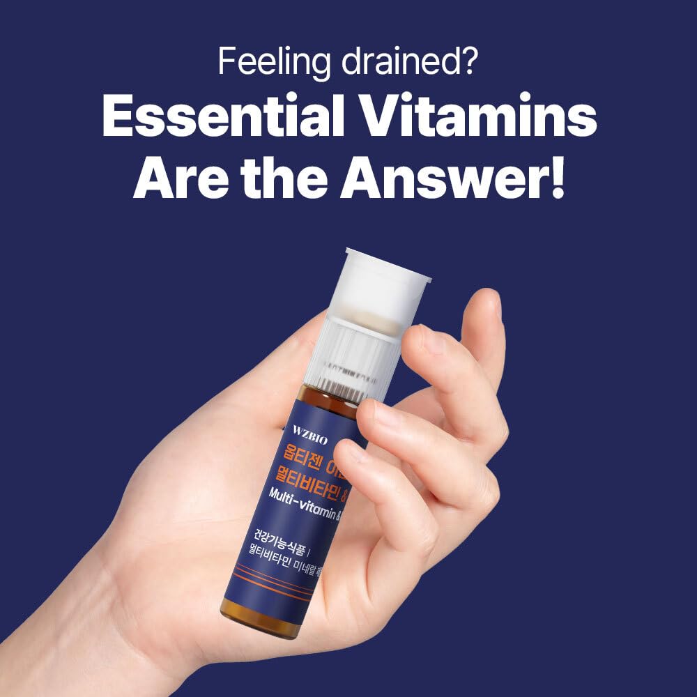 WZBIO Optizen Immune capsules close-up, 19 essential vitamins for daily wellness.