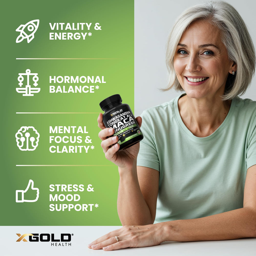 X Gold Health black red yellow maca extracts for time-tested energy