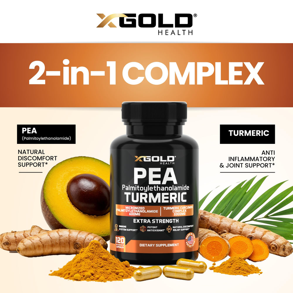 X Gold Health turmeric root extract visual highlighting antioxidant-inspired formulation.