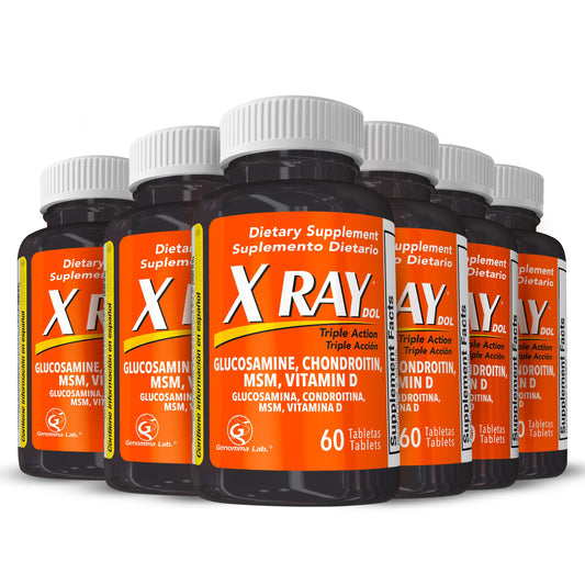 X Ray Dol triple-action bottle front showing joint support formula for everyday mobility.