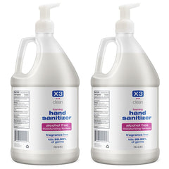 X3 Clean foaming pump bottle for quick, mess-free hand sanitizing.