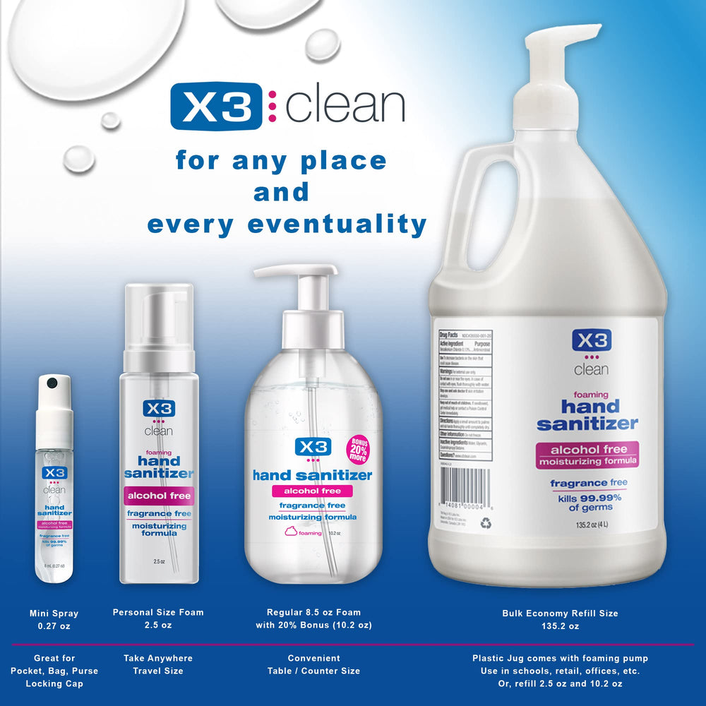 X3 Clean two-pack packaging emphasizes economy and convenience.