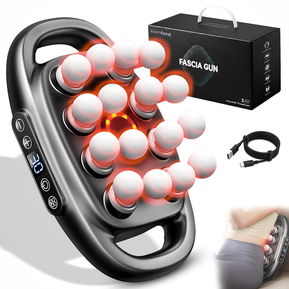 Xamford 2026 massager with 16 heads for full back coverage and deeper relief.