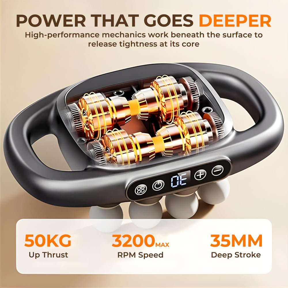 Xamford ergonomic massager provides comfortable handling.