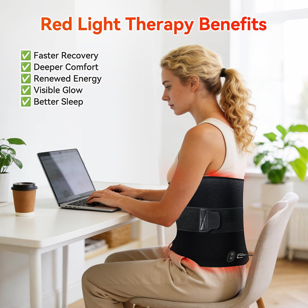 Xefinic therapy pad used at a desk and on a couch for versatile home use