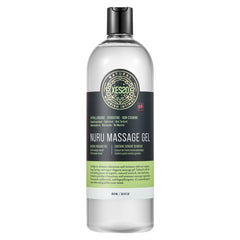 XESSO Nuru gel bottle with water-based glide for full-body massage.
