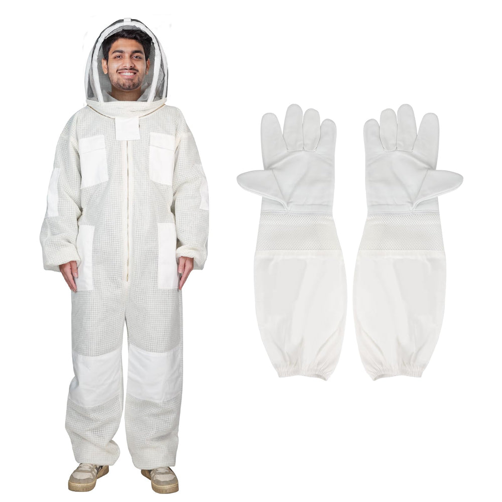 XGGYA 3Layer beekeeping suit with full-coverage hive work for protection and comfort