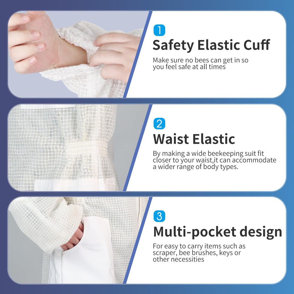 XGGYA ultra-ventilated cotton beekeeping suit keeps you cool during hive checks