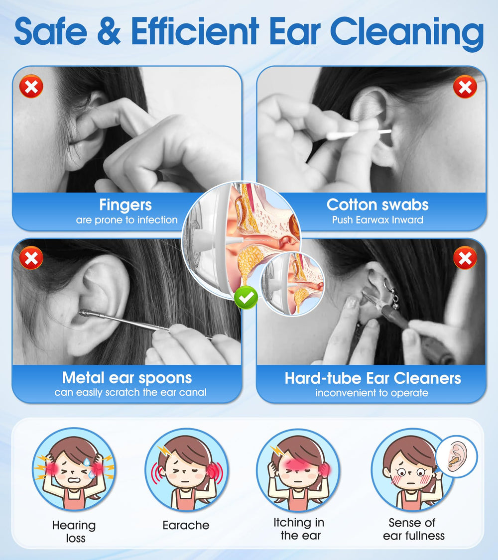 XIAOJINYU IPX7 waterproof ear cleaner ready for safe washing.