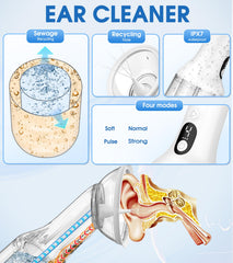 XIAOJINYU USB rechargeable ear wax remover shown with cord-free convenience.
