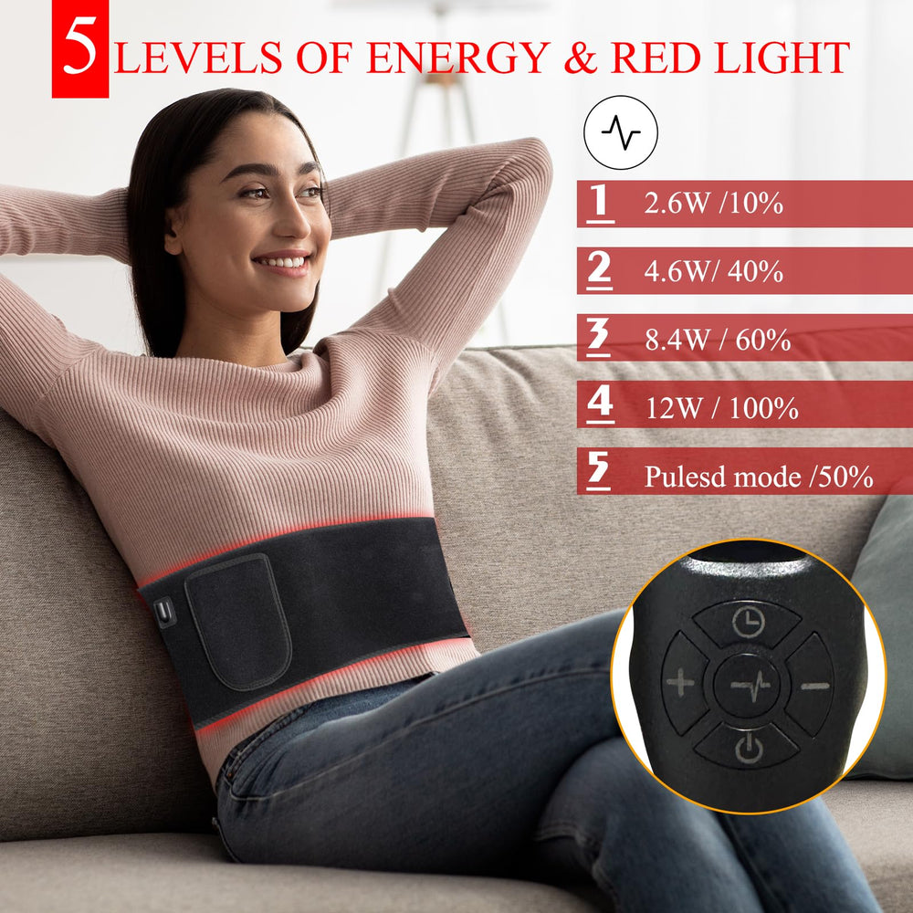 Xingruyu red light therapy belt with adjustable strap for secure fit