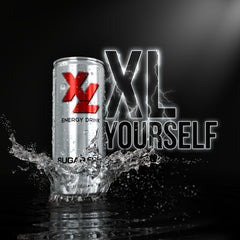 XL Energy Drink Sugar Free brand logo close-up signaling trusted energy.