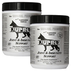 Xllent Nupro joint supplement bottle on the counter supports mobility.