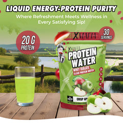 XMafia Protein Water hydration scene emphasizes active lifestyle compatibility
