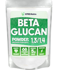 XPRS Nutra Beta Glucan powder bottle ready for daily use in drinks and foods