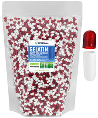 XPRS Nutra Size 00 empty capsules packaging in clear red white, easy to assess fill readiness